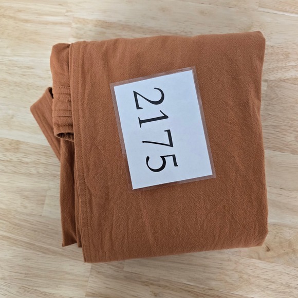 Free People Rust Orange Cotton Suspender Overalls Pleated Trousers Womens Small - Picture 7 of 8